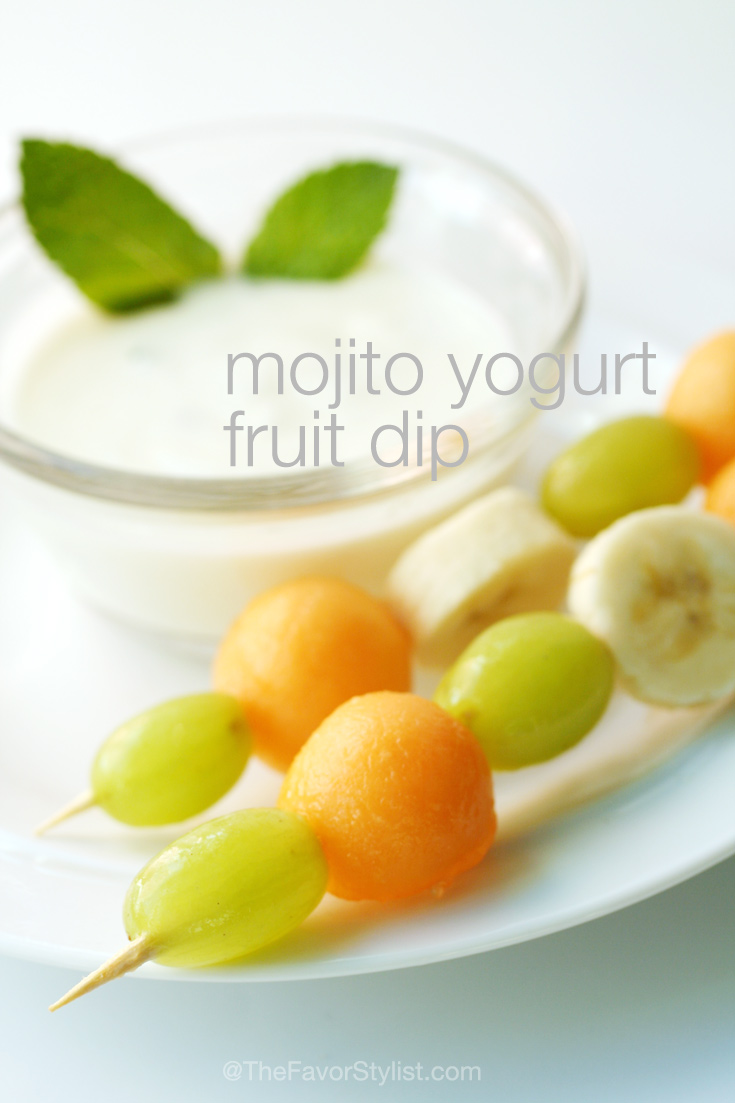 mojito yogurt dip