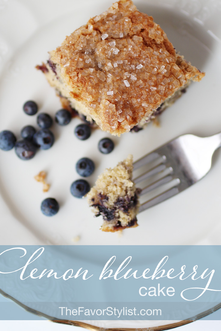 Just see if you can let this lemon blueberry cake cool before tasting. It's delicious with tea or coffee, in place of blueberry muffins with your breakfast, or as a perfect summer dessert.