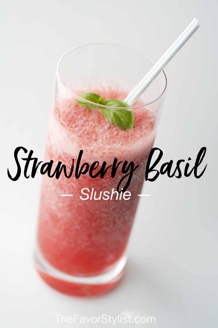 I have to apologize. I had high hopes for the imaginative use of the herbs in my garden. But it's been hot. For you, too? Try this strawberry basil slushie.