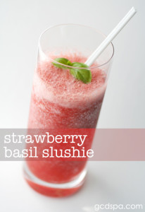 strawberry basil slushie