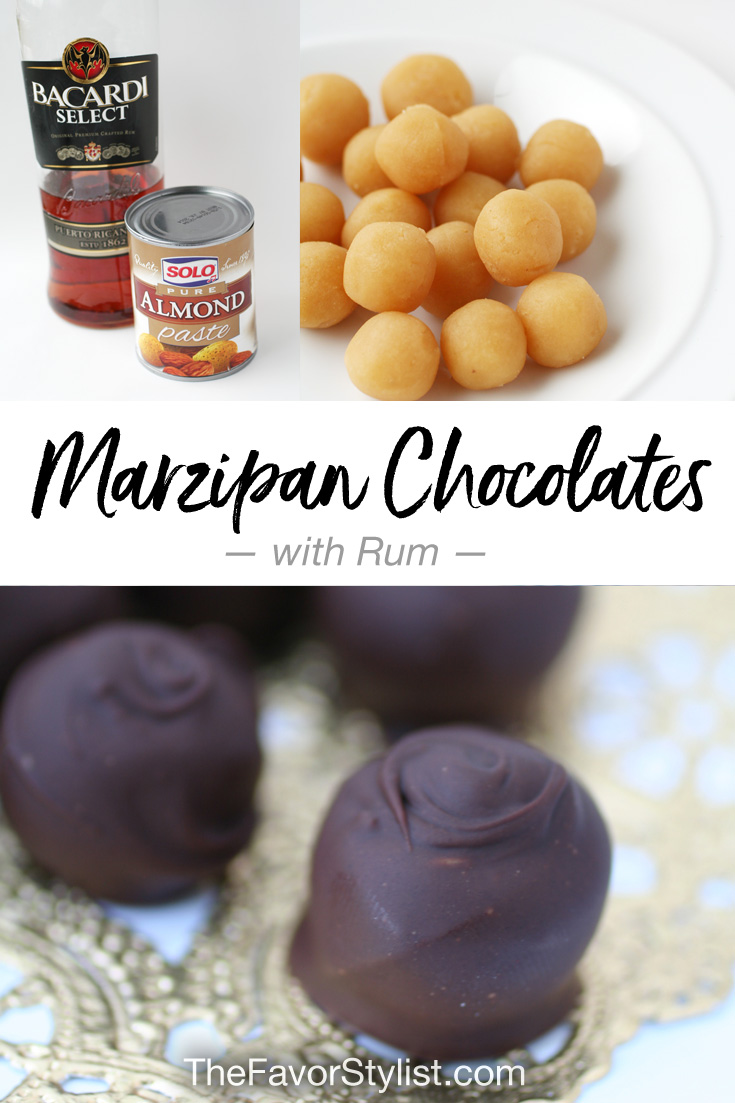 At the end of December there are still a few parties and I'm tired of baking, but I still should bring something. The answer is these marzipan chocolates.