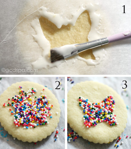 stencil butterfly cookie