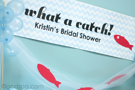 what a catch bridal shower banner