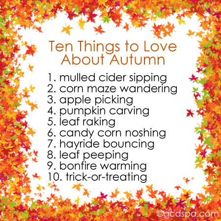 ten things to love about autumn