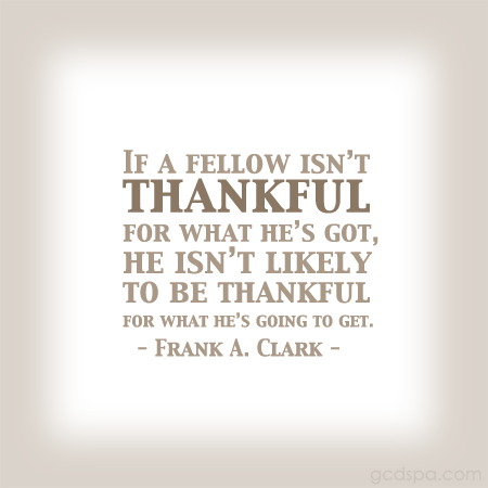 be thankful