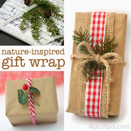 nature-inspired gift wrap