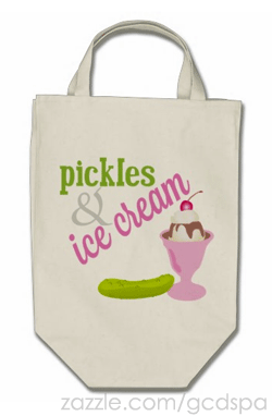 pickles and ice cream tote