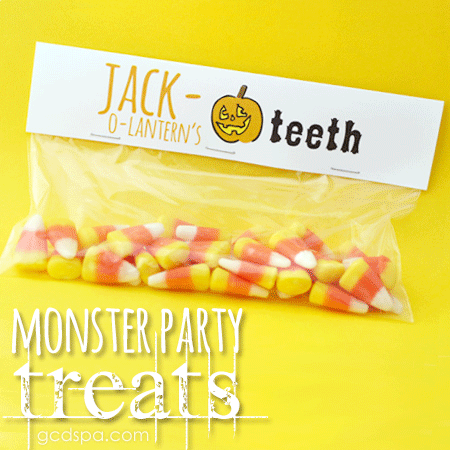 monster party treats - jack-o-lantern teeth
