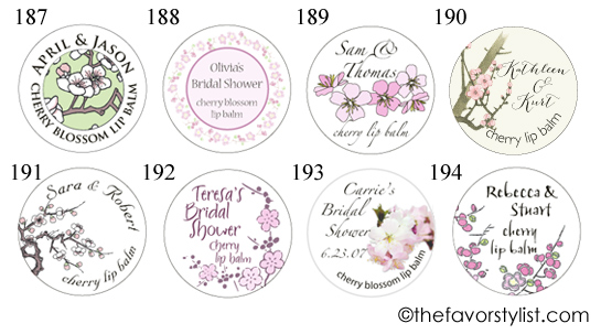 cherry blossom theme labels