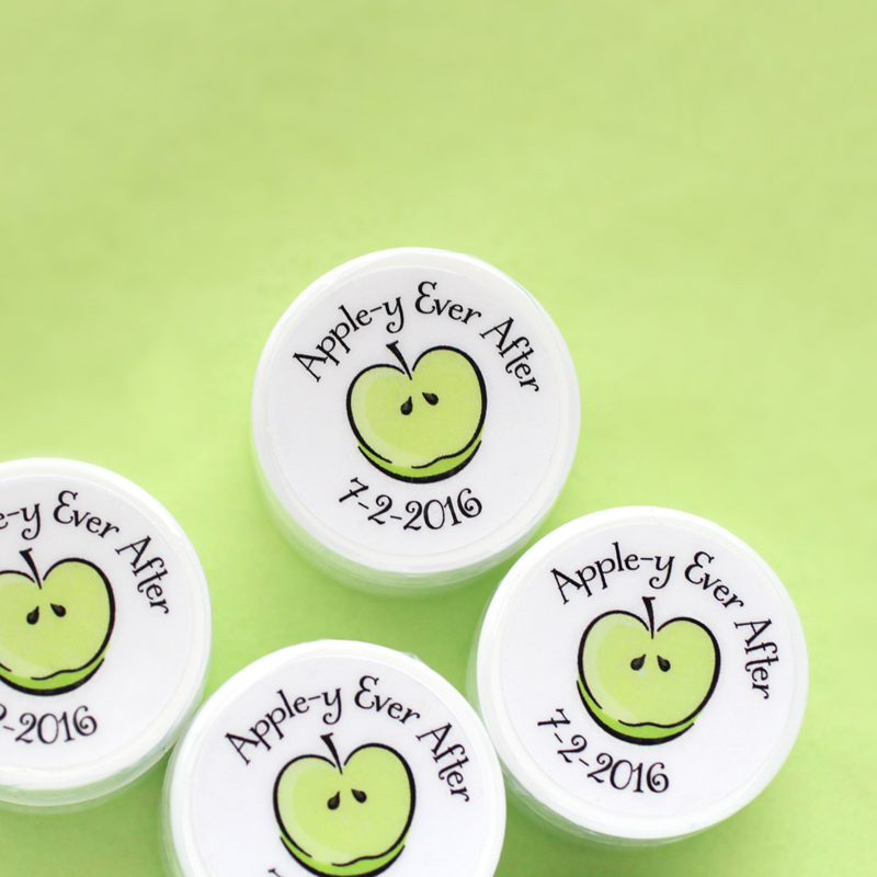 apple-y ever after lip balm favors