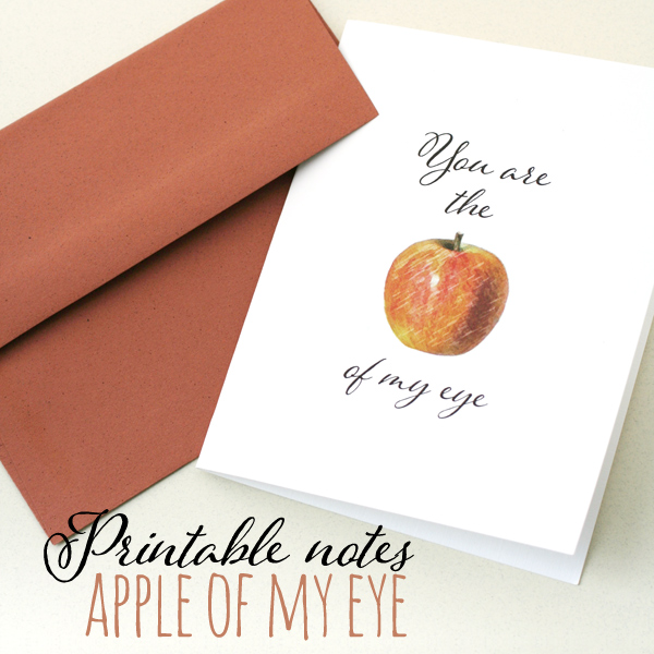 apple of my eye notecards