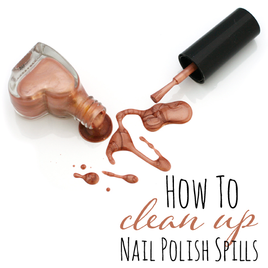 how to clean up nail polish spills