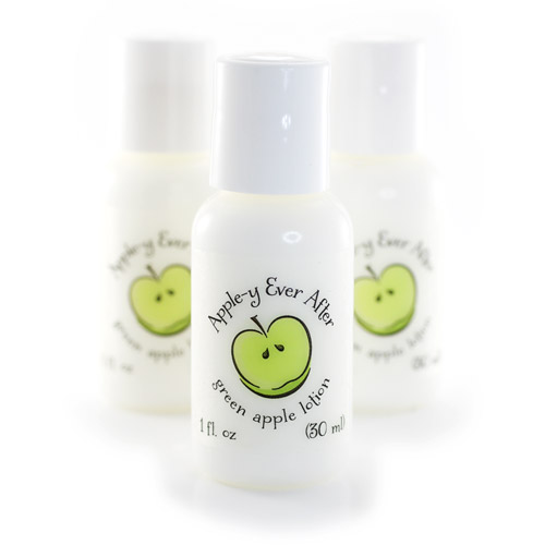 apple theme party favors lotions