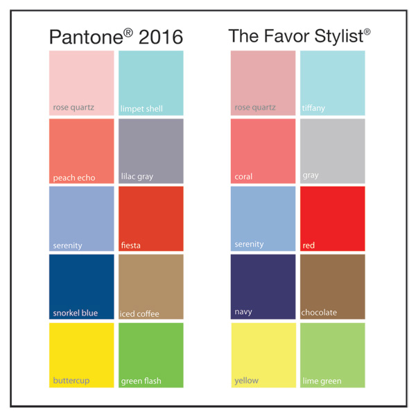 Pantone 2016 Spring color matches