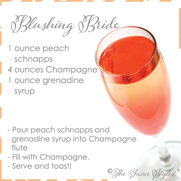 blushing bride nontraditional bridal shower cocktail