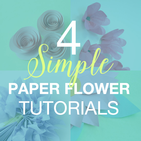 simple paper flower tutorials