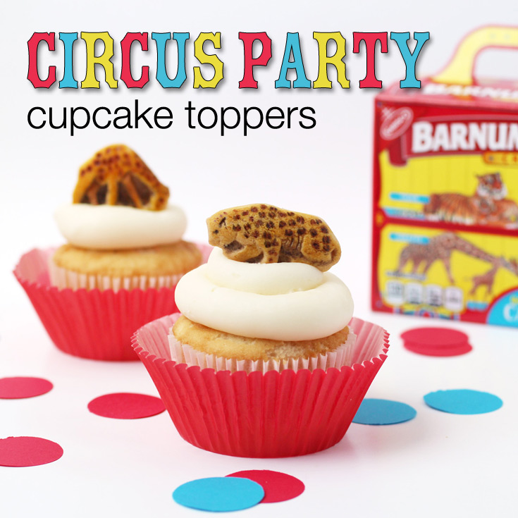 circus party cupcake toppers