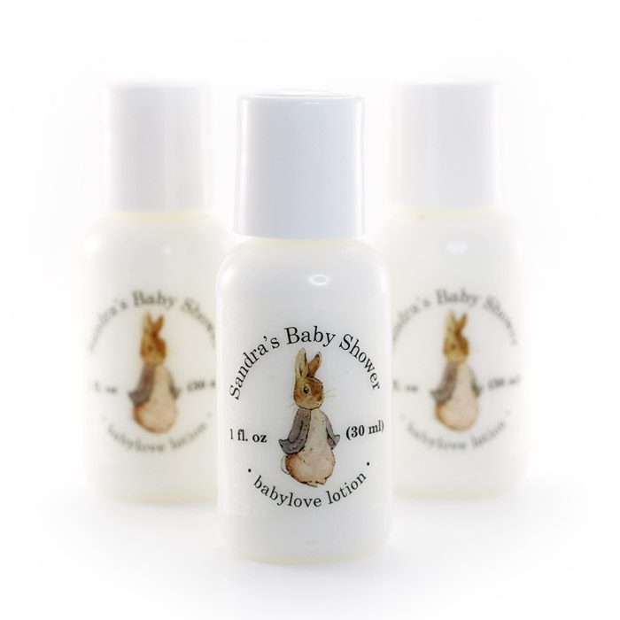 peter rabbit favors personalized lotions