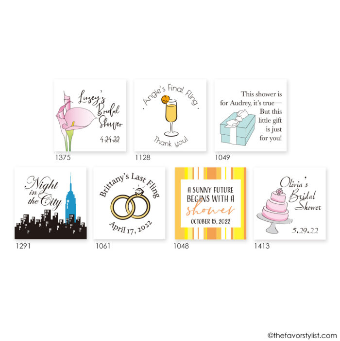 bridal party favors tags