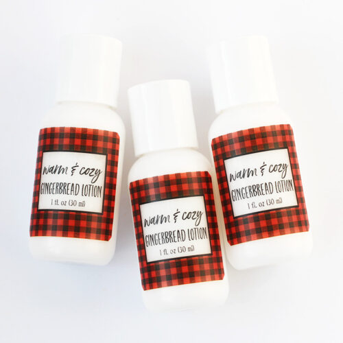 holiday lotion favors