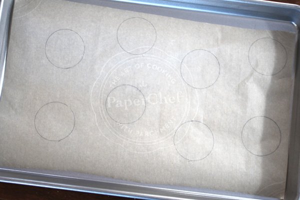 cookie sheet with parchment