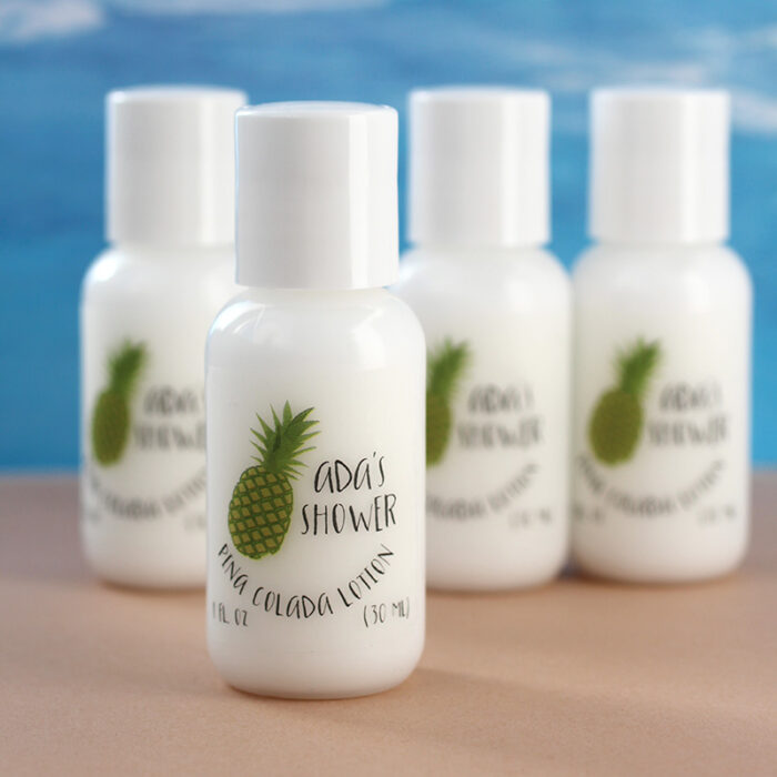 pineapple theme favor lotions