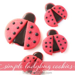 simple ladybug cookies