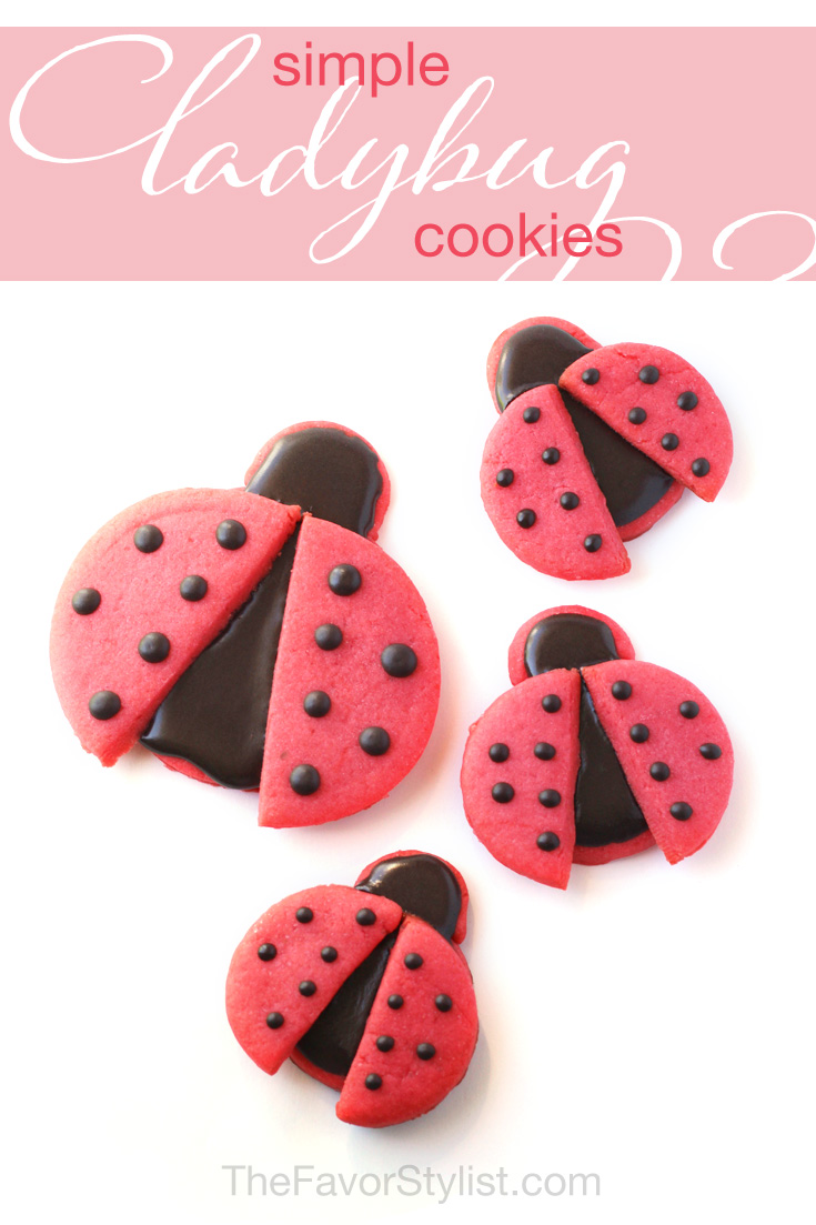 Simple ladybug cookies you can make without a special cutter.